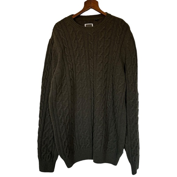 BARBOUR Oversized Slouchy Knit Crewneck Grandpa Dad Boyfriend Sweater Wool - Picture 4 of 11